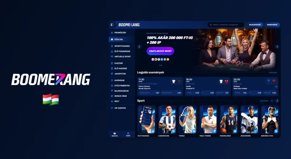BoomerangBet online sportfogadási platform