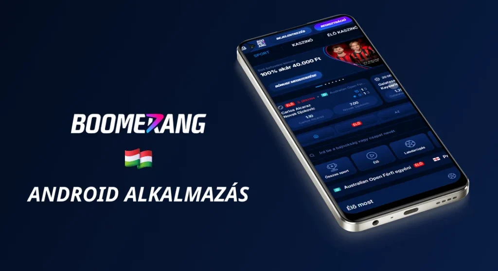 BoomerangBet alkalmazás Android eszközökre