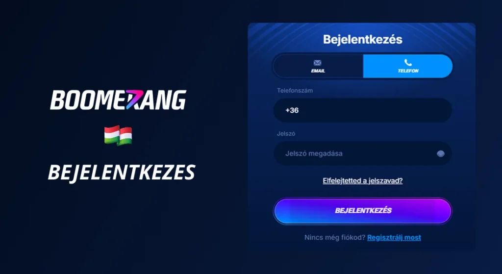 Boomerang Bet bejelentkezés