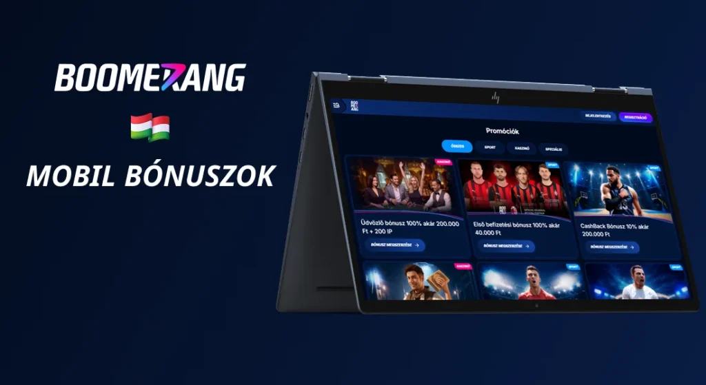 Mobil bónuszok és alkalmazáspromóciók a Boomerang Bet alkalmazásban