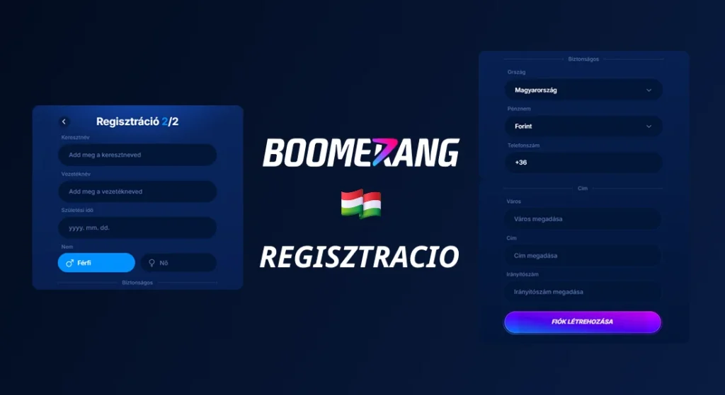 Boomerang Bet regisztráció Magyarország