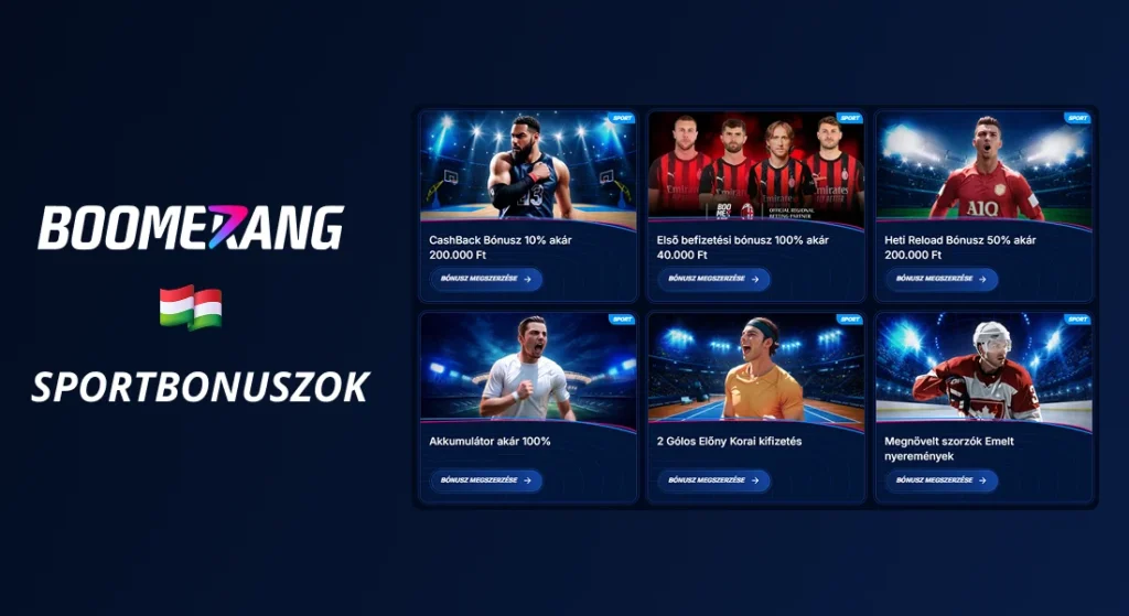 Boomerang Bet Sportbónuszok